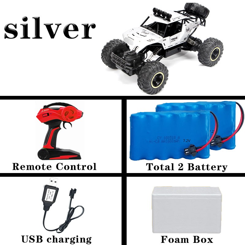 1:12 / 1:16 4WD RC Car with LED Lights - Off-Road Buggy and Control Truck