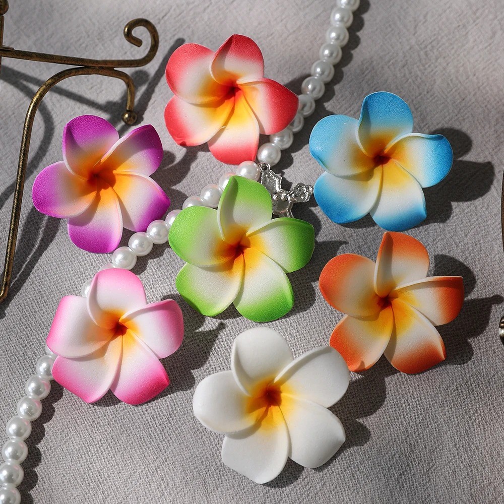 10Pcs Artificial Hawaii PE Foam Flowers  5cm DIY Flower Set