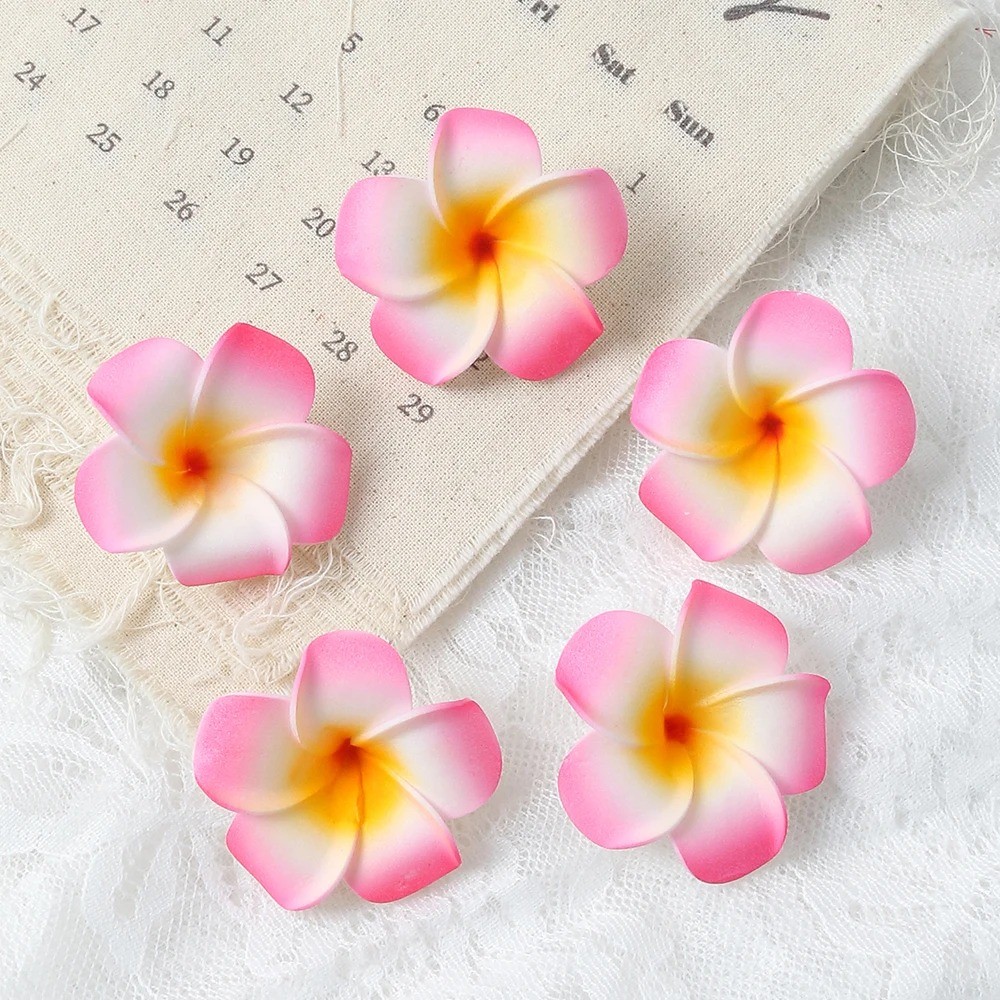 10Pcs Artificial Hawaii PE Foam Flowers  5cm DIY Flower Set