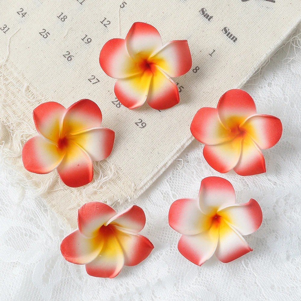 10Pcs Artificial Hawaii PE Foam Flowers  5cm DIY Flower Set