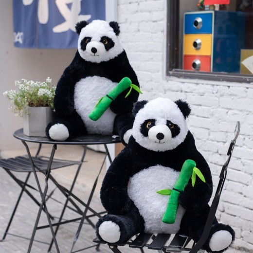 Panda Doll Toy Large Plush holding Bamboo Gift for Children kid