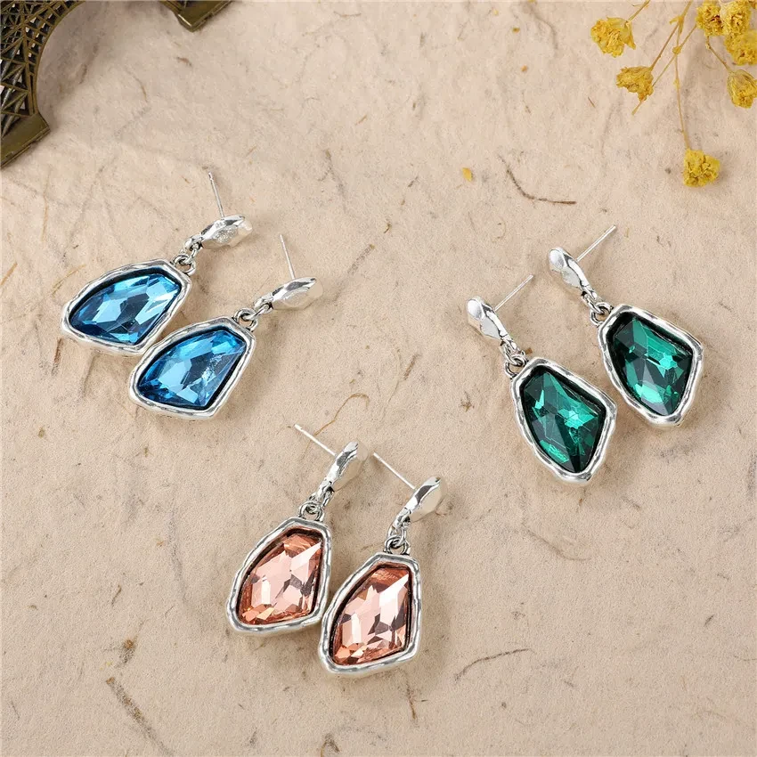 Spanish Personality Irregular Crystal Earrings