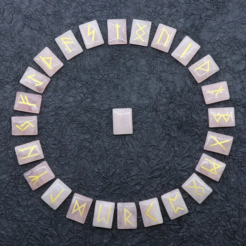 Runic Divination, Fortune-Telling Stone, Carved Semi-Precious Stone, Craft Decoration