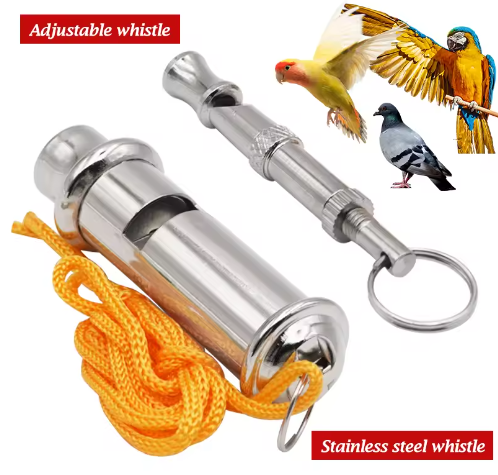 Stainless Steel Bird Pigeon Training Whistle Adjustable Volume Whistle For Bird Pigeon Parrot Dog Cat Pet Training Tools
