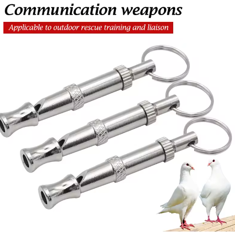 Stainless Steel Bird Pigeon Training Whistle Adjustable Volume Whistle For Bird Pigeon Parrot Dog Cat Pet Training Tools