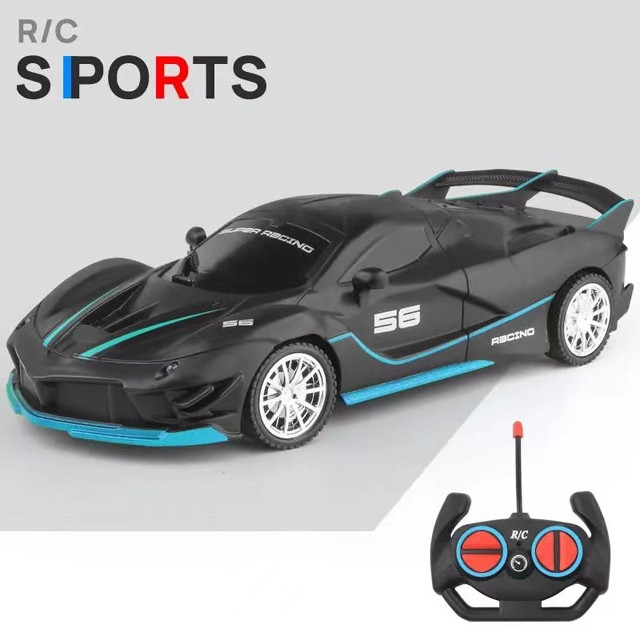 1:18 RC Sports Car - LED Light, 2.4G Remote Control High-Speed Drift Car