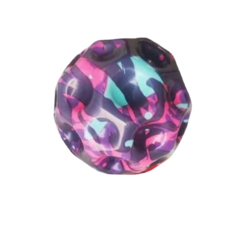 Camouflage Elastic Ball  Compact Anti-Fall Ergonomic Design Moon Shape Bouncy Ball