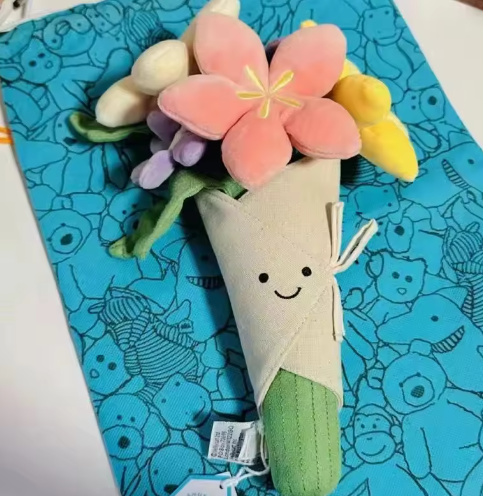 Kawaii Hamburger Plush Toy Soft Stuffed Bouquet Cushion Funny Food / Flower Pillow Cute Burger Doll Creative Birthday Gift