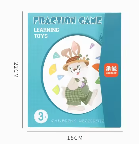 Montessori Magnetic Fraction Learning Math Toy Montessori Arithmetic Teaching Aids Wooden Book Educational Toys For Children