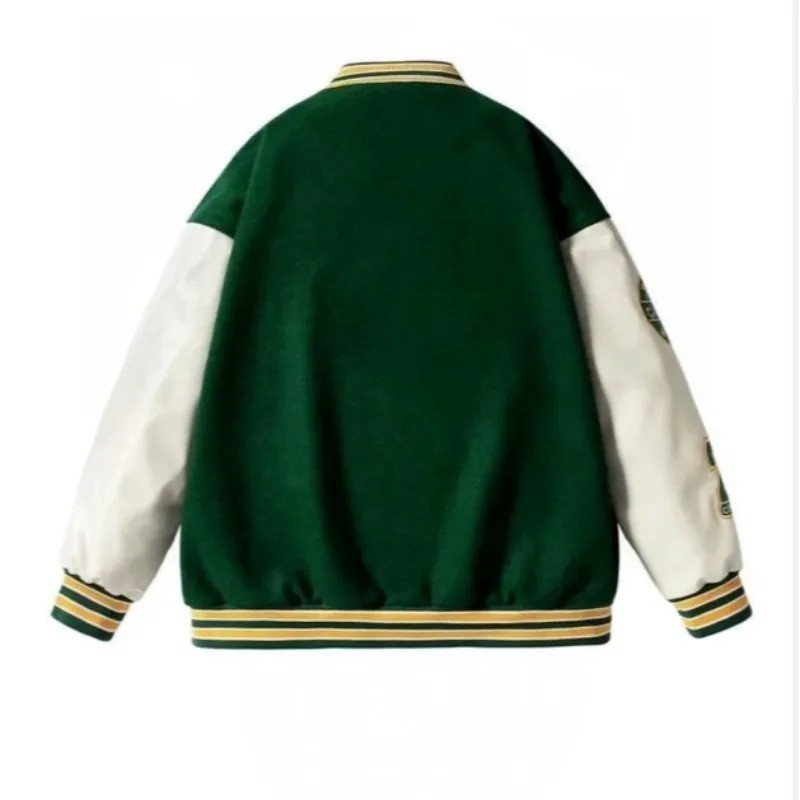 Street Letter Embroidered Baseball Jacket for Men