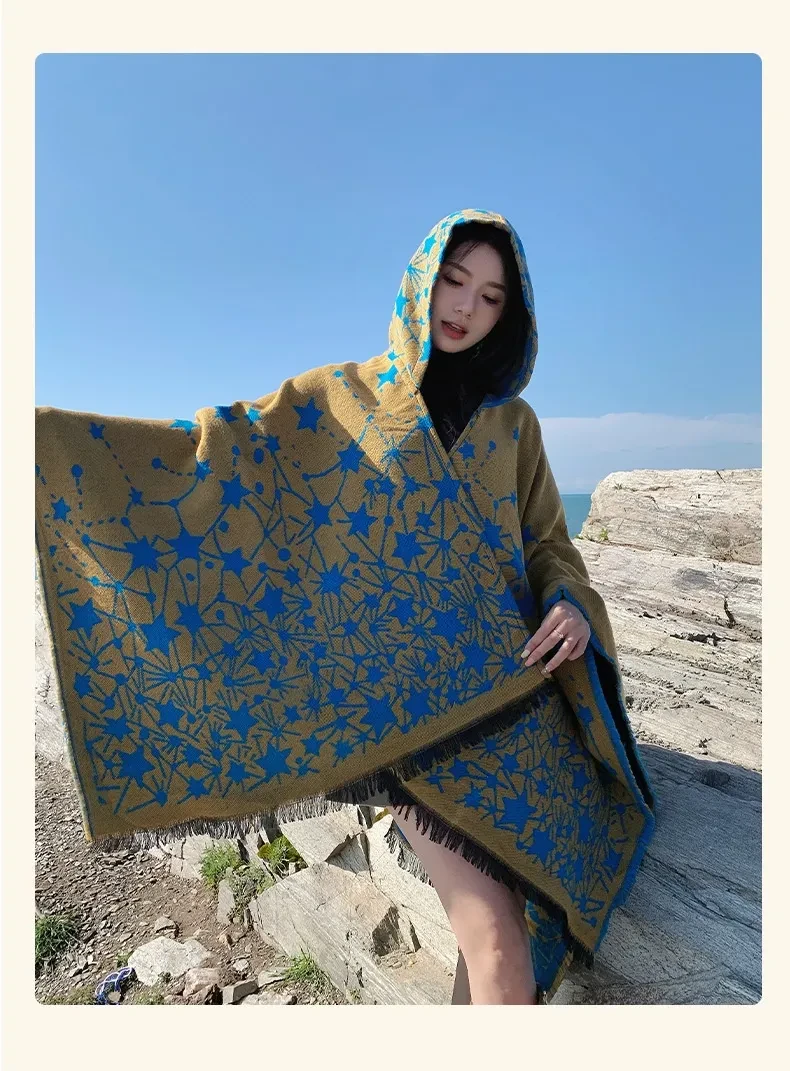 Casual And Comfortable Breathable Scarf Large Cape Outdoor Play