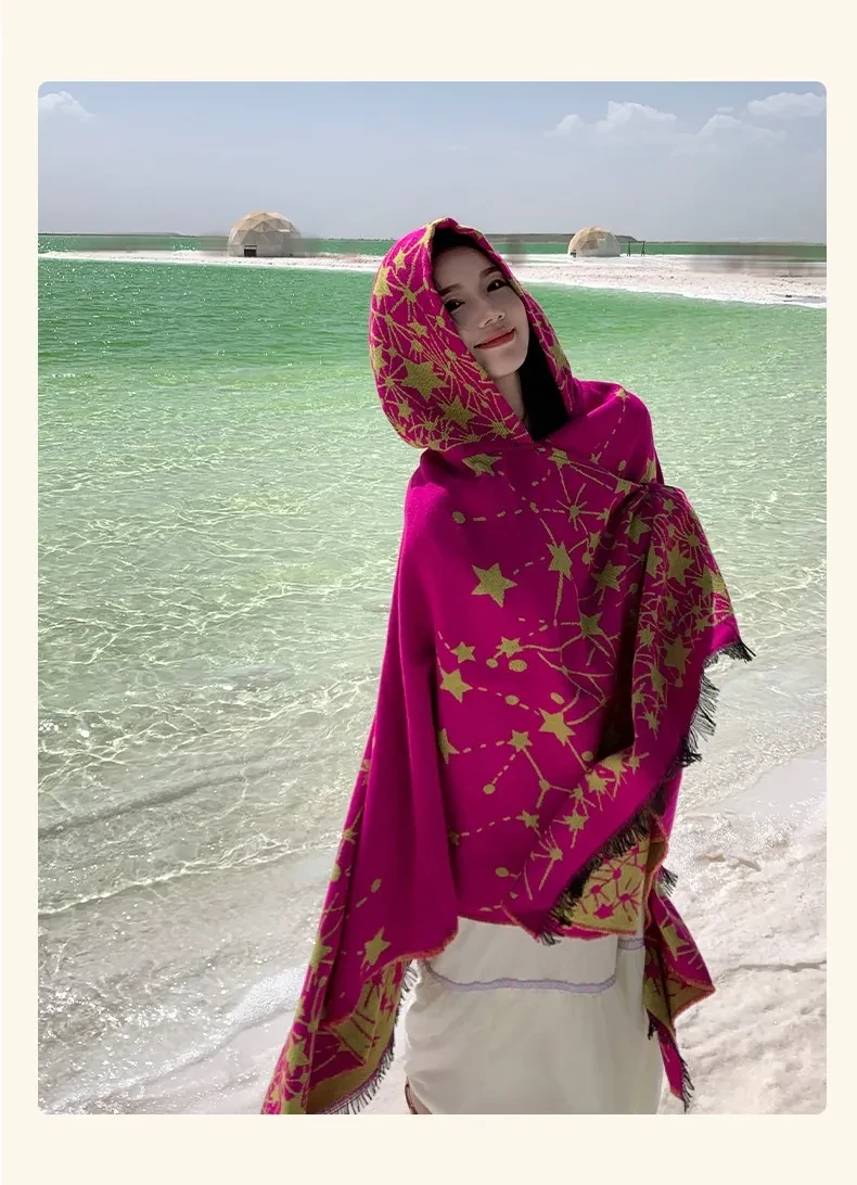 Casual And Comfortable Breathable Scarf Large Cape Outdoor Play