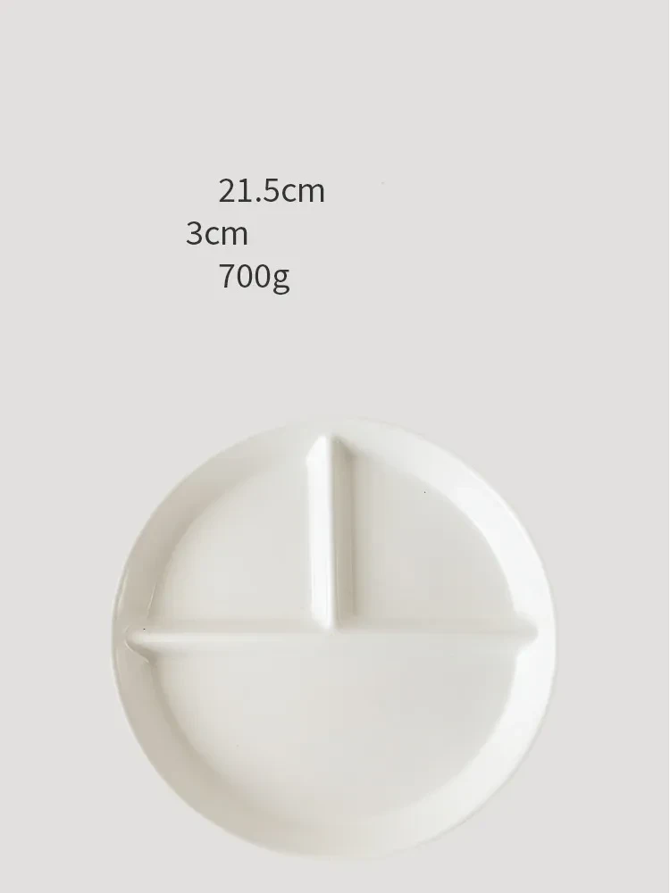 Matte Round Serving Divider Plate Ceramic