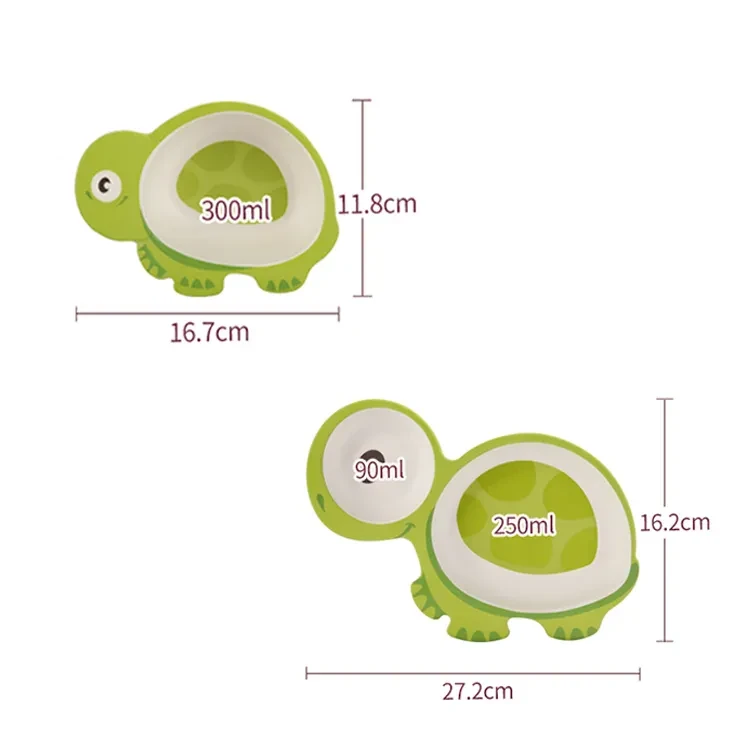 Bamboo Fiber Cutlery Divider Set Children's Creative Five-Piece Set