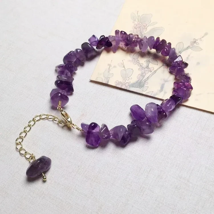 Natural Amethyst Crushed Stone Bracelet Hot Selling Volume