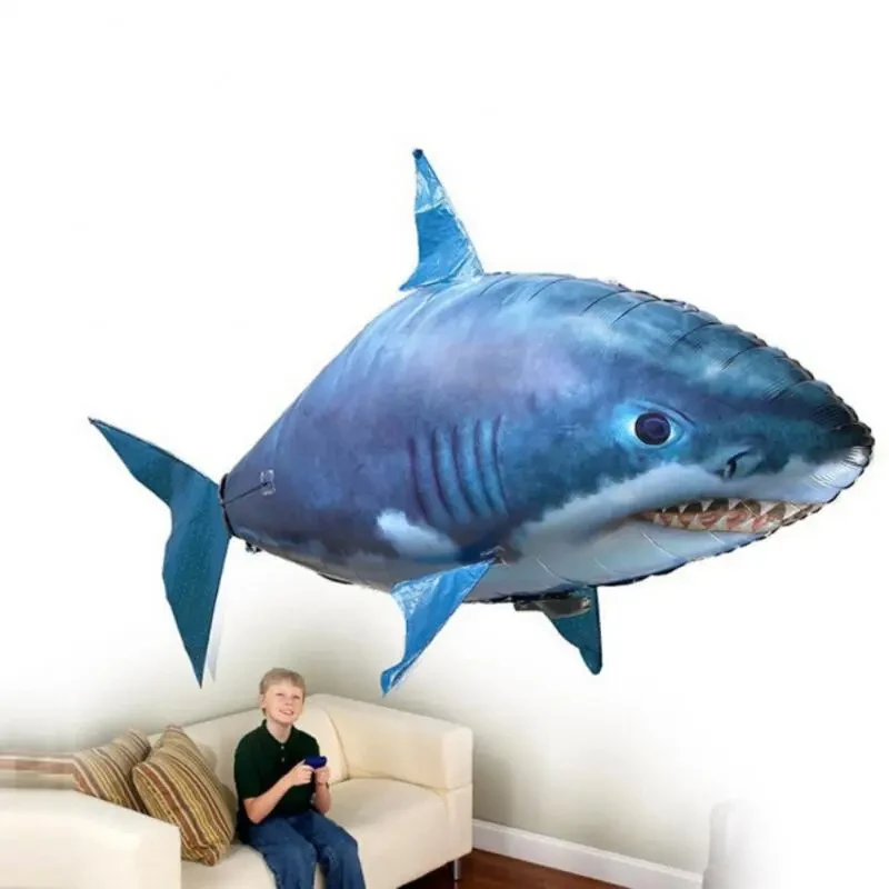 Remote Control Shark Toy Air Swimming Fish Infrared Flying RC Airplanes Balloons
