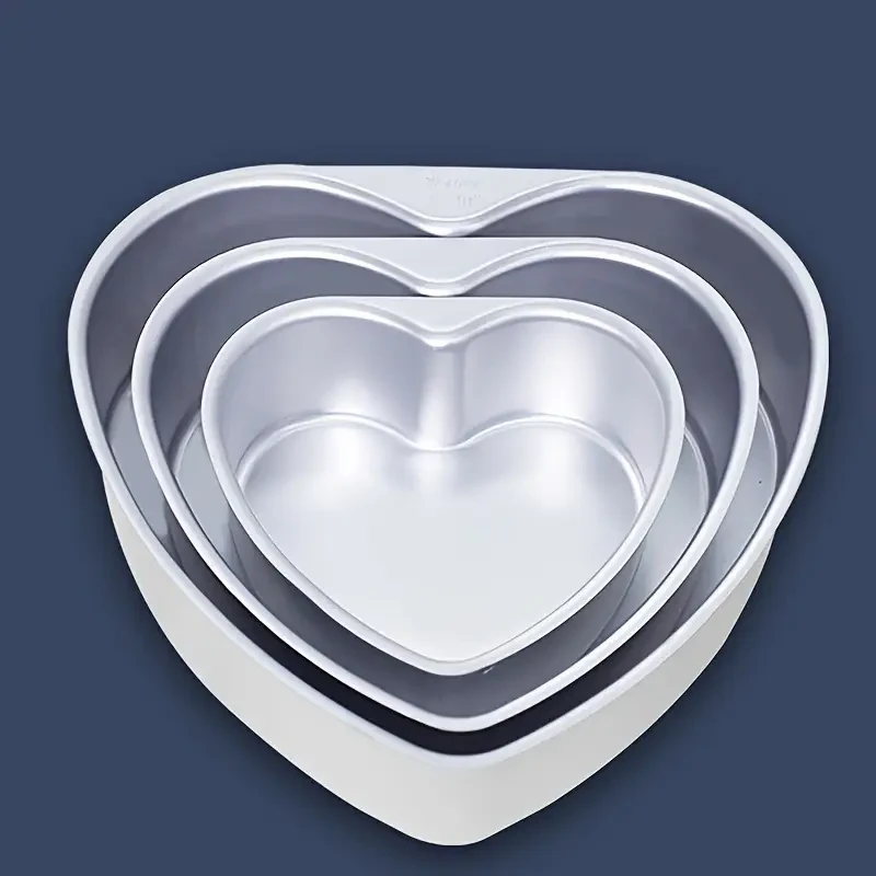 3pcs Heart-Shaped Cake Pan Set
