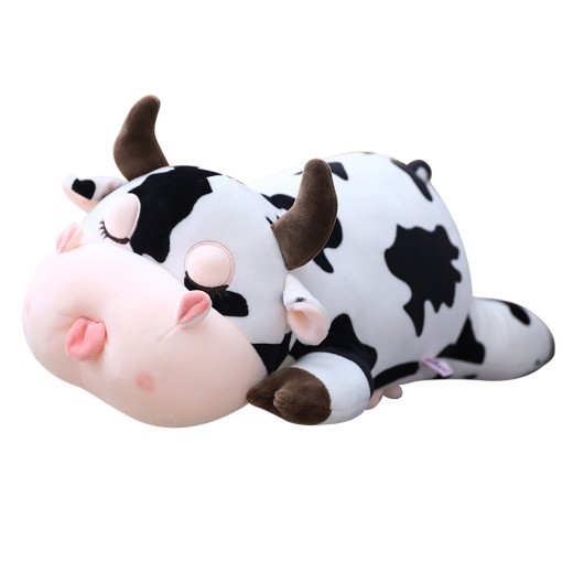 Plush Toy Cute Papa Cow Soft And Bouncy Cow Birthday Gift