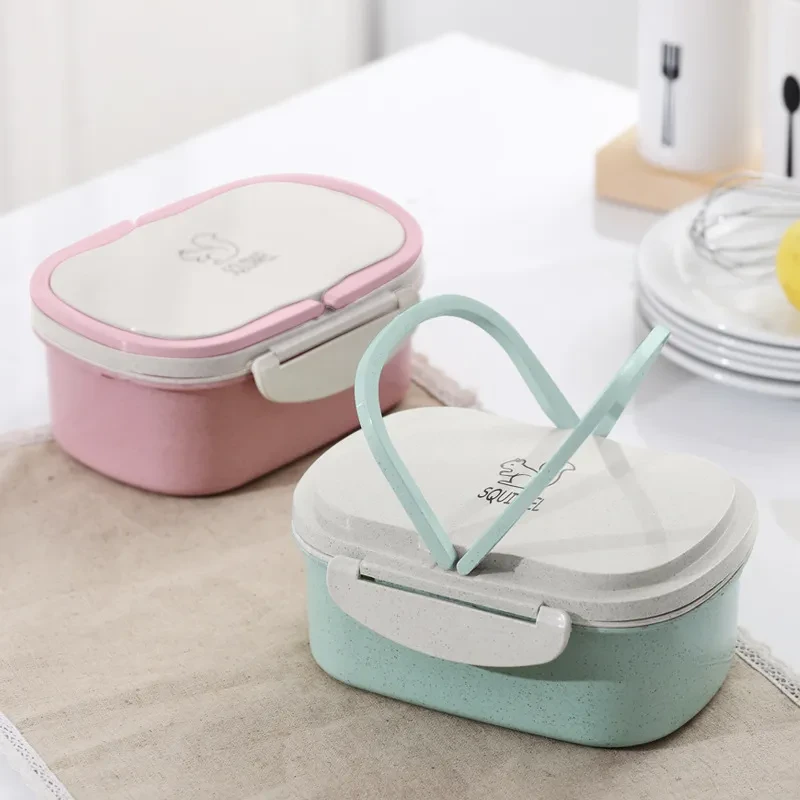 Cute Portable Compartment With Lid Japanese Style Cooler