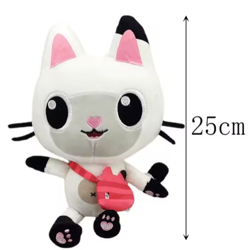 25cm 7-piece Gabby doll house plush toy cartoon stuffed animal mermaid cat mermaid plush doll children's Christmas gift
