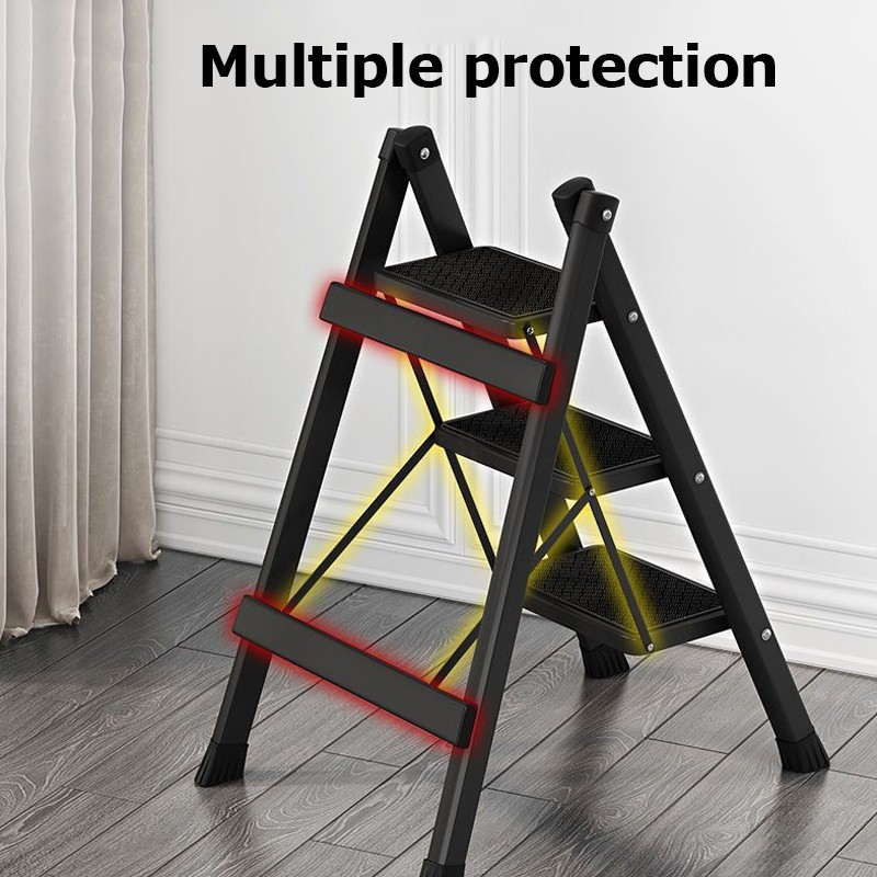 Multi-Functional Foldable Ladder Portable Kitchen Step Stool, Folding Stair Chair, Flower Stand & Storage Shelf NZ