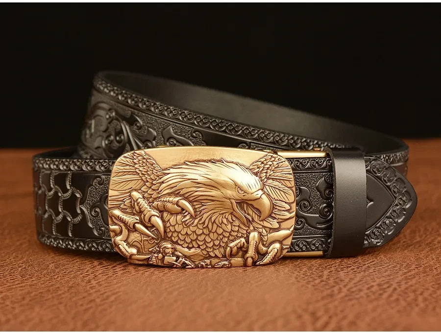 Men's Personalized Carved Eagle Automatic Buckle Belt
