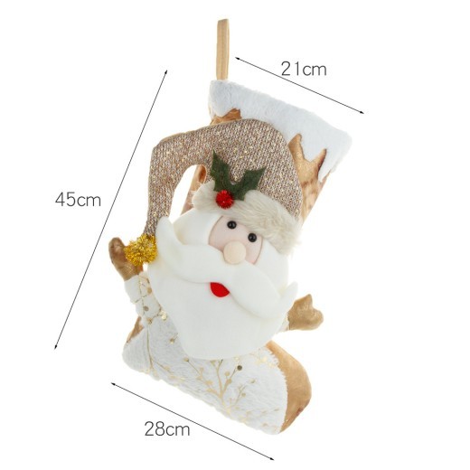 Christmas Gold-plated Big Socks Candy Gift Bag Pendant