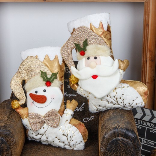 Christmas Gold-plated Big Socks Candy Gift Bag Pendant