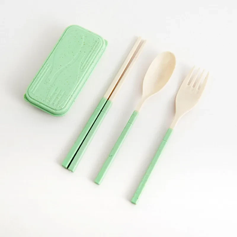 Household Portable Folding Wheat Straw Tableware