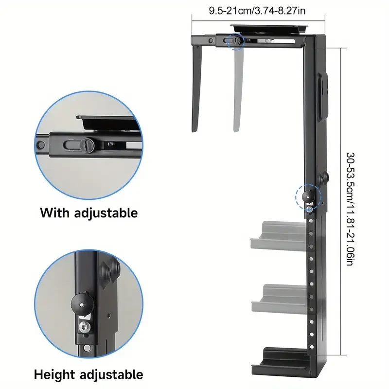 Adjustable Wall-Mounted Computer Stand
