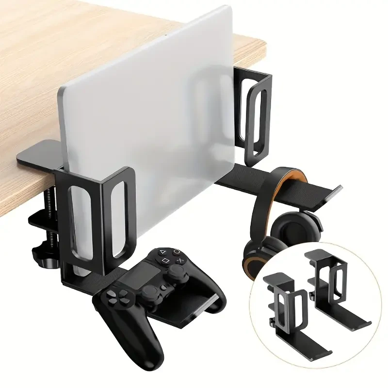Adjustable Clamp-On Desk Shelf Organizer for Laptops and Accessories