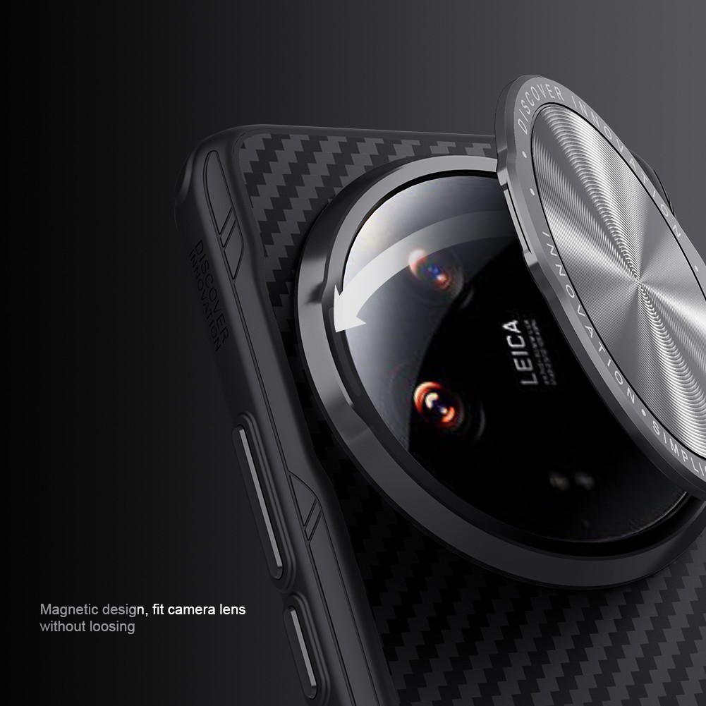 NILLKIN Carbon Fiber CamShield Back Cover for Xiaomi Mi 14 Ultra 5G  360 Full Camera Protection Case