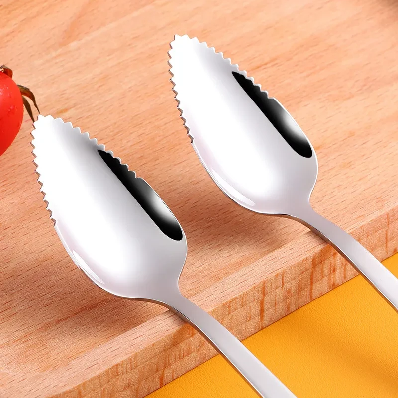 Baby Scraping Mud Spoon Stainless Steel With Serrated