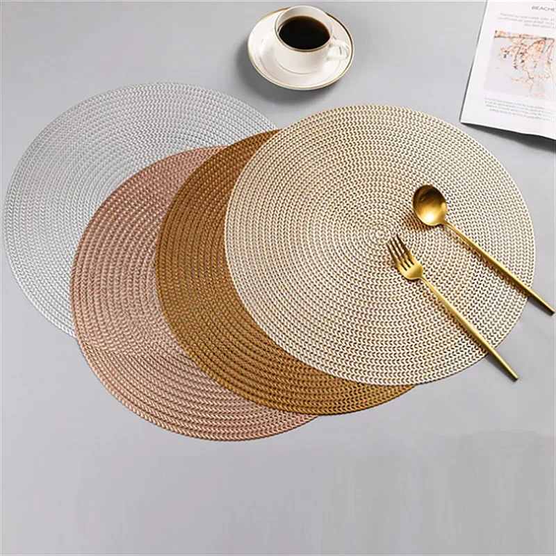 European-style Circular Hollow Non-slip Insulation Placemat