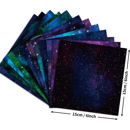 Earth Starry Sky DIY Journal Material Calico Paper