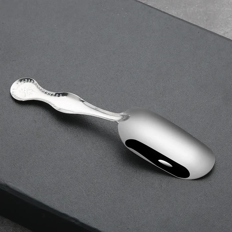 Stainless Steel Simple Small Tea Spoon, Tea Set Accessories, Tea Powder Shovel, Coffee Powder Shovel