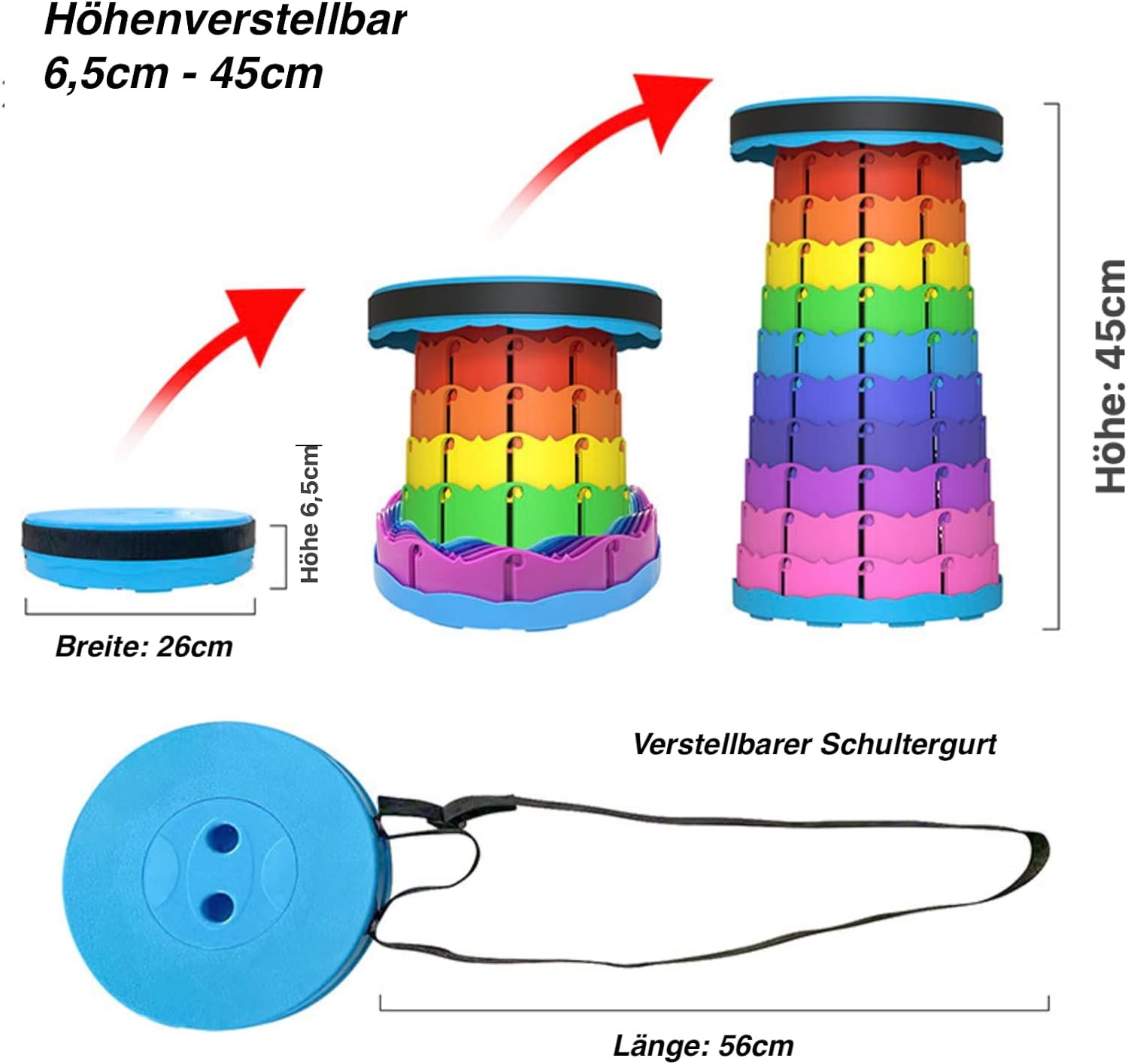Folding Telescopic Stool  Outdoor Portable Folding Chair, Travel, Fishing, and Queuing Stool