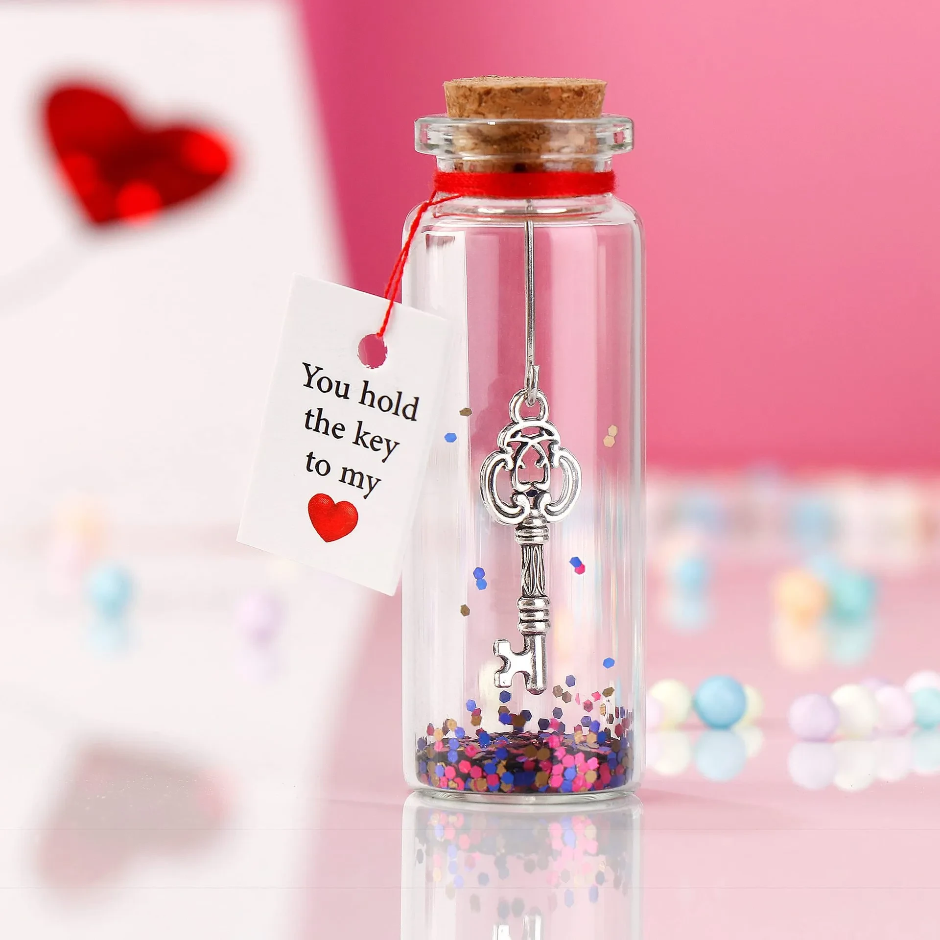 Valentine's Day Wishing Bottle Love Pendant