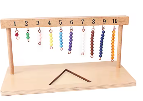 Baby Toy Montessori Math Toy Colorful Beads Stair Hanger Colored Bead Stairs 1-20 Kids Toys for Children Early Educational Learn