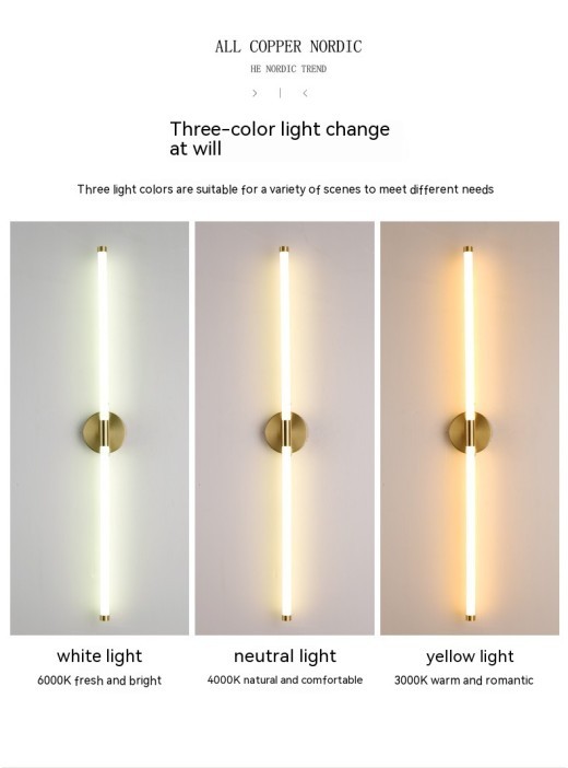 Minimalist Wall Lamp Creative Linear LED Strip Light