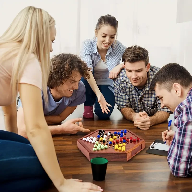 1 Set Luxury Wooden Chinese Checkers Game