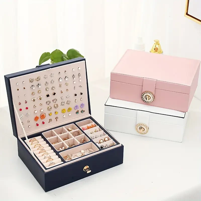 Large Capacity Jewelry Box with Lock