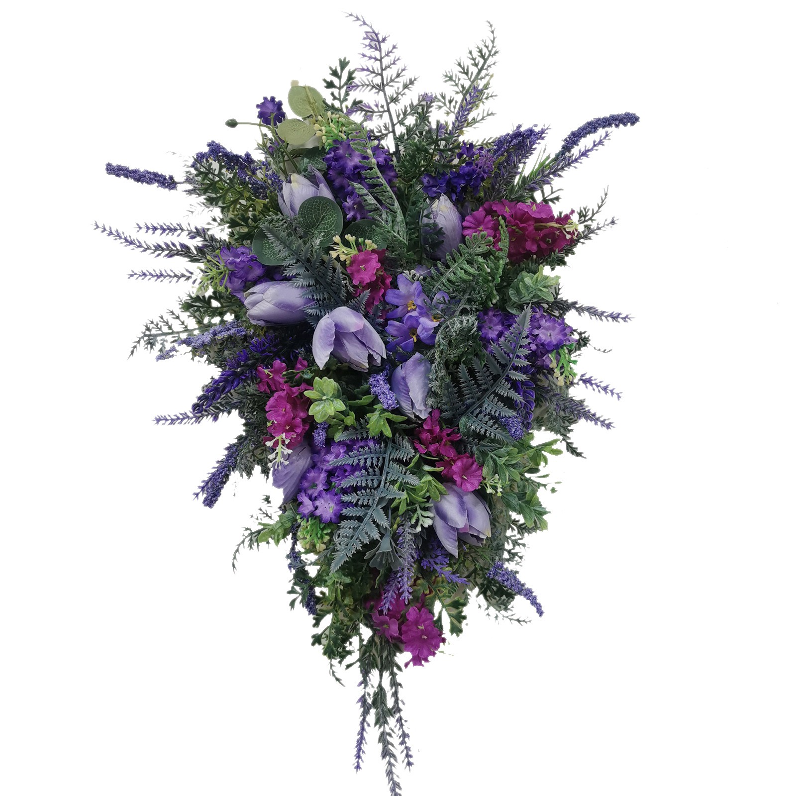 Artificial Hyacinth Garland - Exquisite Spring Summer Purple Wreath for Wedding and Party Decor