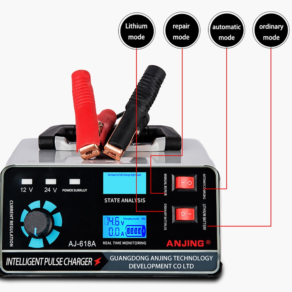 400W Automobile Battery Charger 12V24v Pulse Repair High Power