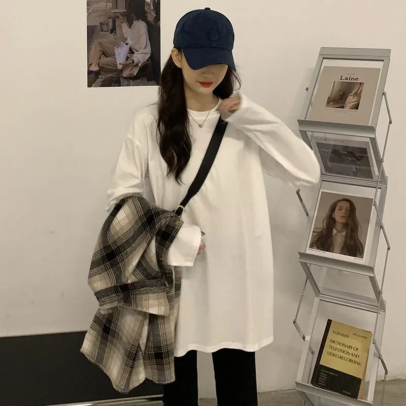 Spring New Loose Sweater Bandage Dress Inner Bottoming Shirt