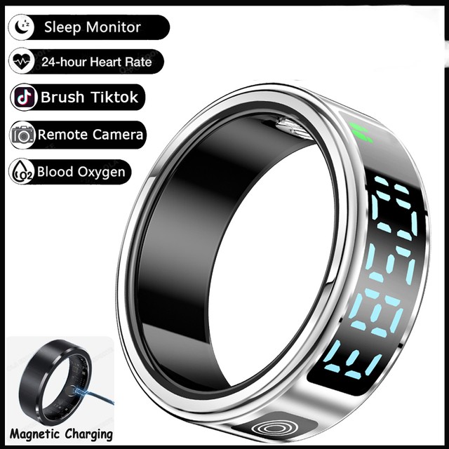 Smart Ring for Men and Women with LED Display