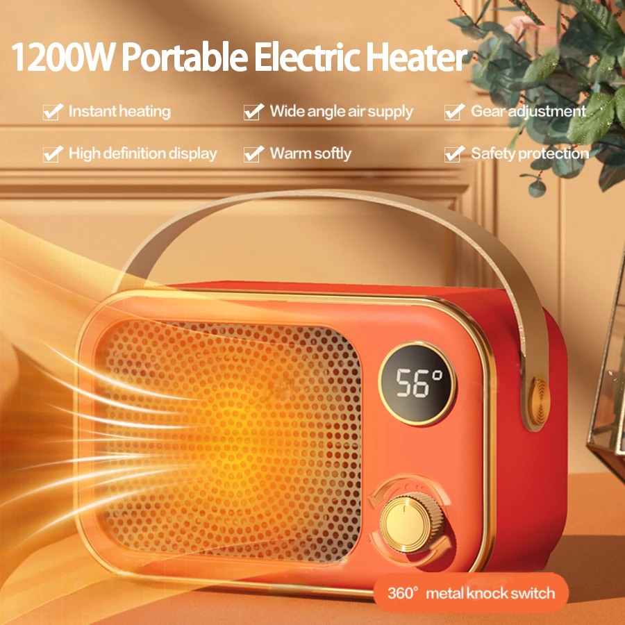 New 1200W Portable Electric Heater Space Heater with LED Display