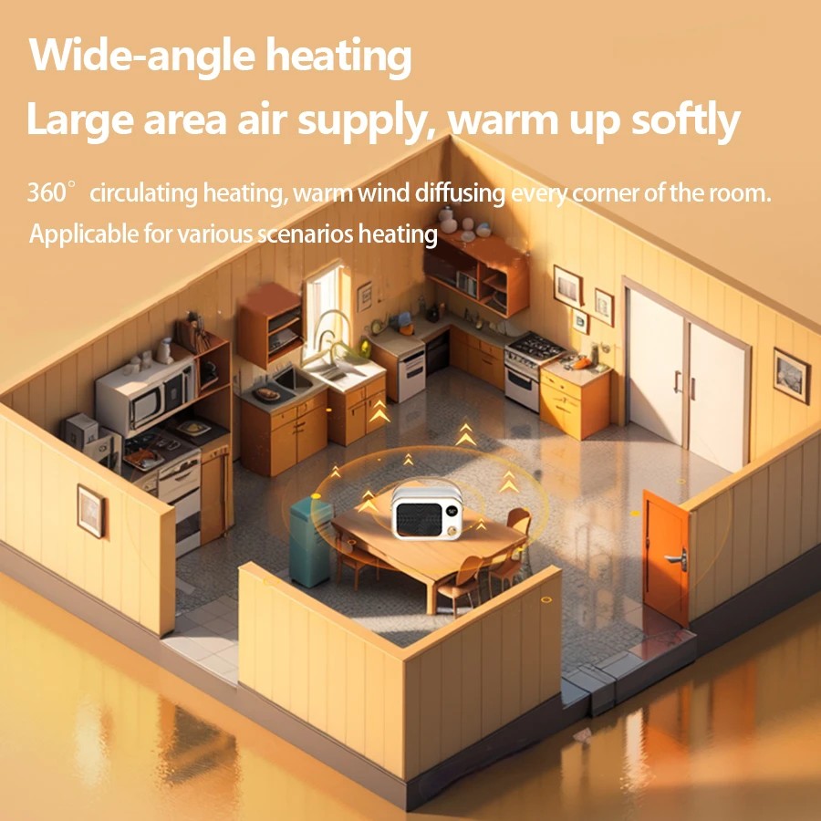 New 1200W Portable Electric Heater Space Heater with LED Display