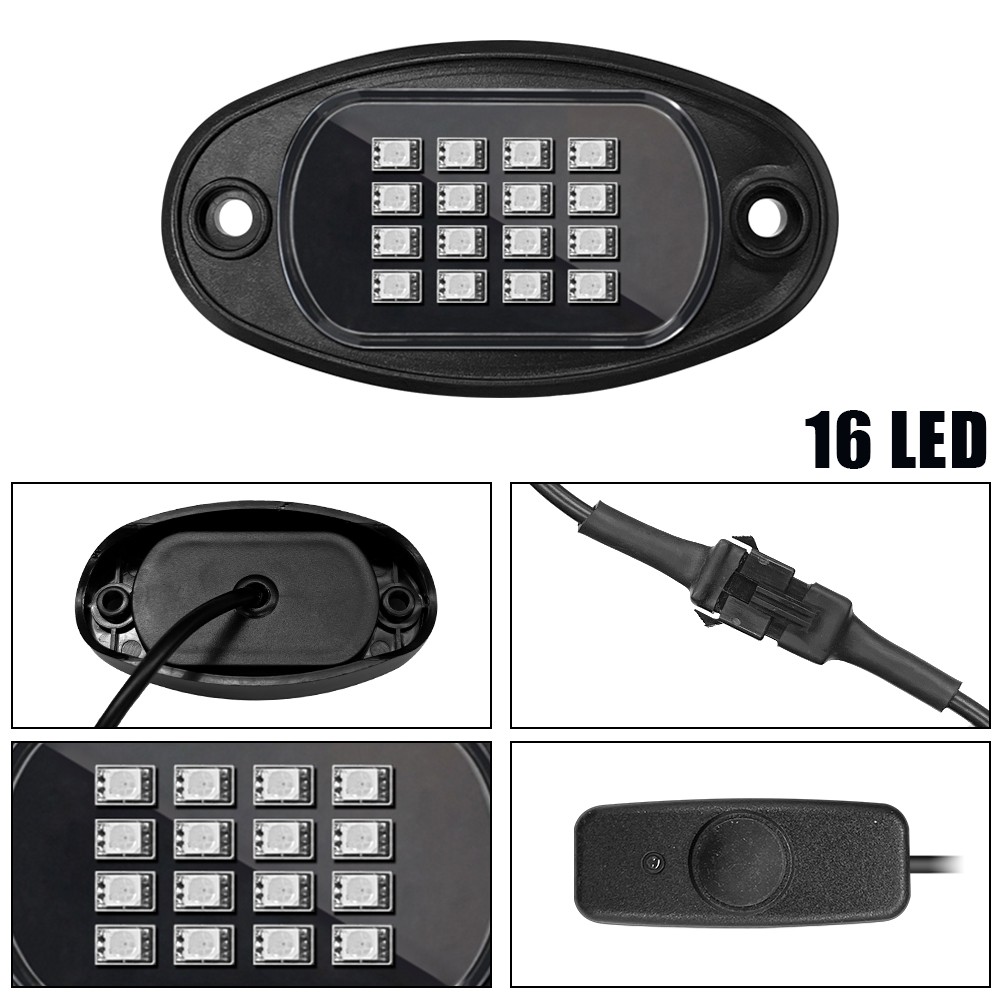 RGB LED Rock Lights 4/6/8 in 1 Car Chassis Light for Jeep