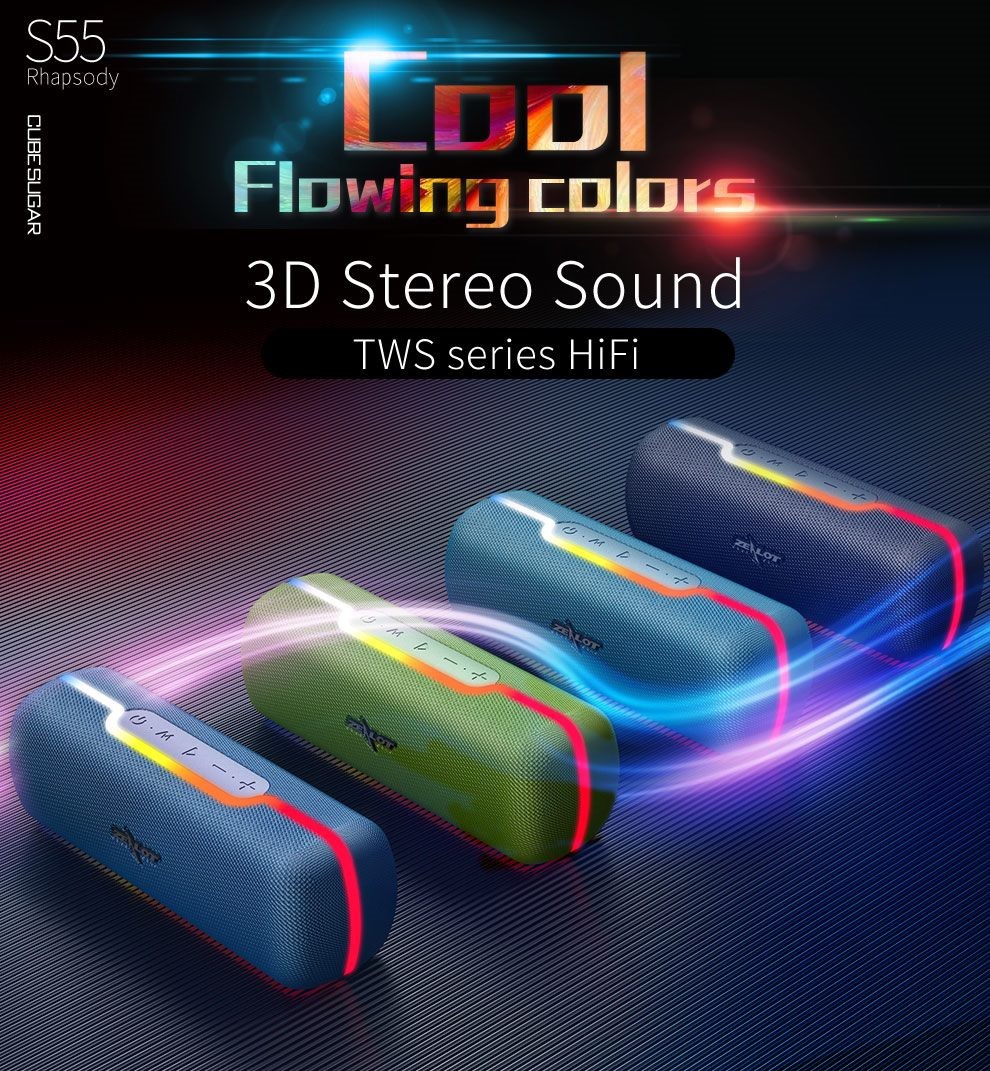 Bluetooth speaker, Zealot S55, HiFi Sound,8 hours Playtime, High Quality Speaker